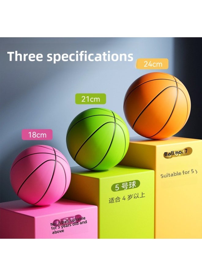 Sells 9.0 Cloth Sets Mute Ball Children's Indoor Training Mute Basketball Explosion Toys Wholesale-Colour:Blue-basketball Line Terms-Diameter:No. 7 (24cm)