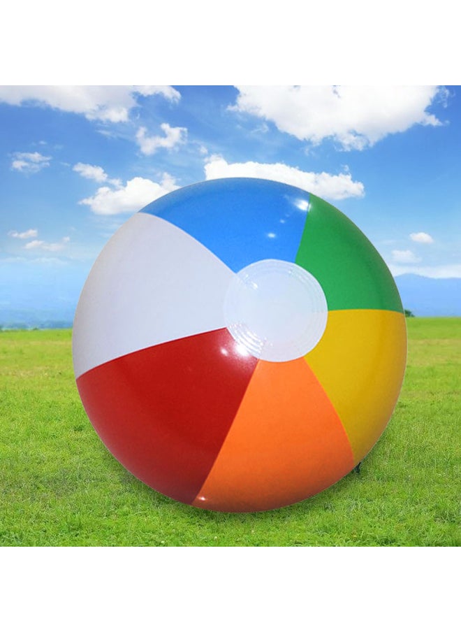 Inflatable Six-color Beach Balls Children's Water Play Toy Advertising Colorful Balls Stock Available-Diameter:40CM Colorful Striped Ball (28CM After Inflated)