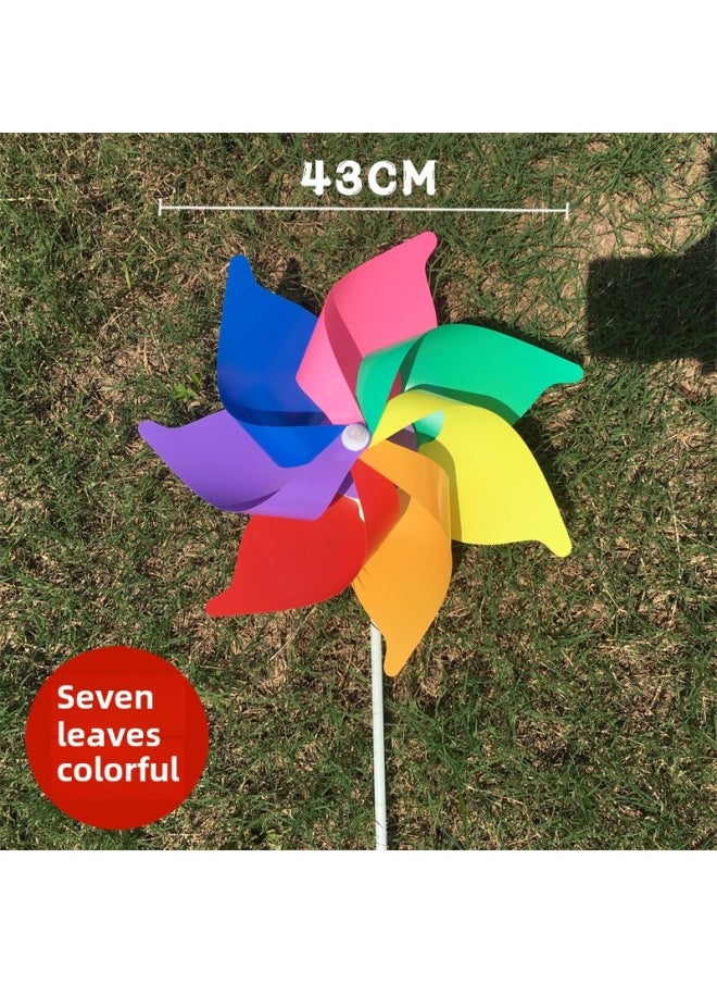 The Opening Ceremony Of The School Kindergarten Sports Meeting Entered With Props In Hand And Took Photos Of The Big Spring And Autumn Tour With Wooden Poles In Hand.-Color:Colorful Thickened 43cm With Solid Wood Rods, 10 Pieces (grades 5-6