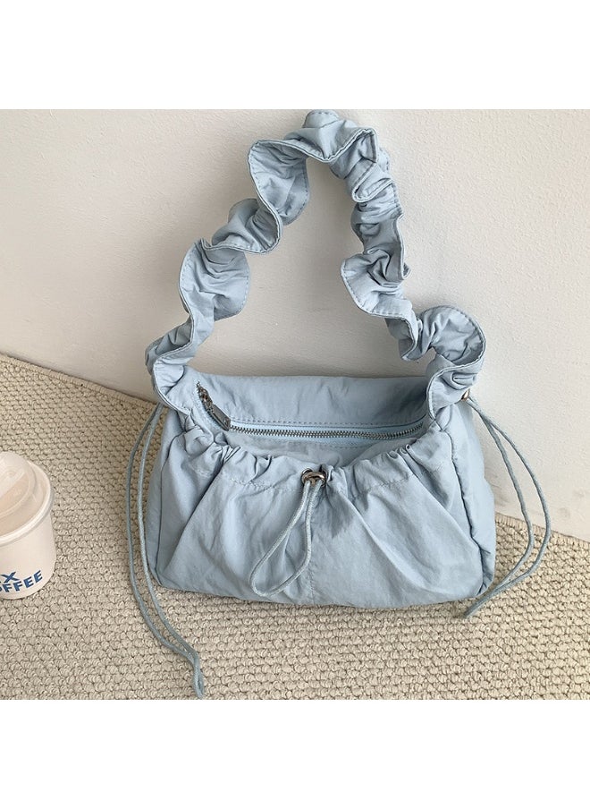 Korean Shoulder Bag Fold Armpit Cloud Bag Temperament Simple High-grade Sense of Niche Nylon Bag Girls Commute Everything