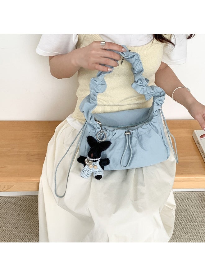 Korean Shoulder Bag Fold Armpit Cloud Bag Temperament Simple High-grade Sense of Niche Nylon Bag Girls Commute Everything