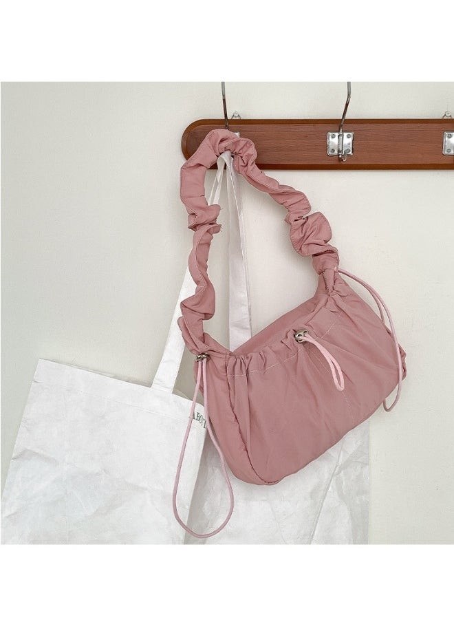 Korean Shoulder Bag Fold Armpit Cloud Bag Temperament Simple High-grade Sense of Niche Nylon Bag Girls Commute Everything