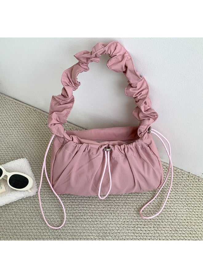 Korean Shoulder Bag Fold Armpit Cloud Bag Temperament Simple High-grade Sense of Niche Nylon Bag Girls Commute Everything