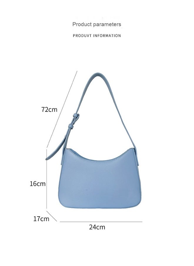 Korean Bag Women's Single Shoulder Bag Frosted Fashion Simple Underarm Bag Trend Hand Small Square Bag