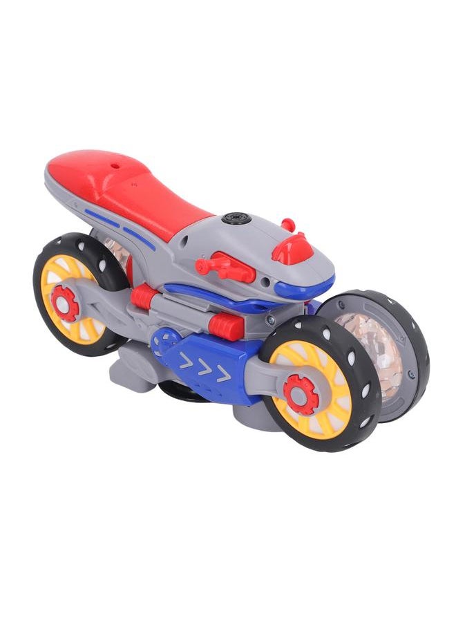 Electric Stunt Motorcycle 360 Degree Rotating Deformation Toy Interactive Transforming Car Toys for Toddlers