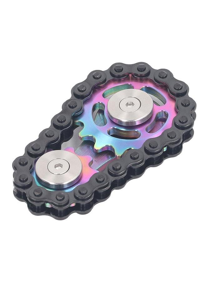 Sprocket Chain Gear Toy Decompression Pocket Size Multi Functional Sensory Linkage Bike Black Color