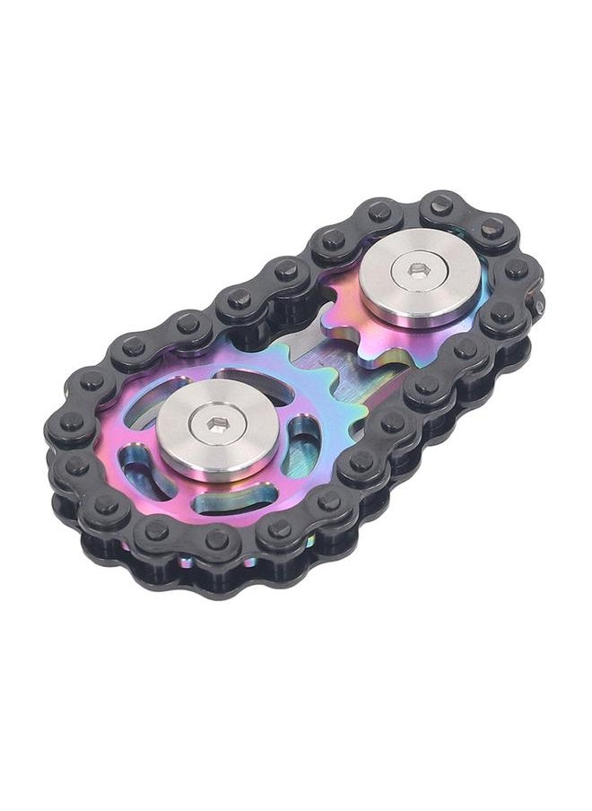 Sprocket Chain Gear Toy Decompression Pocket Size Multi Functional Sensory Linkage Bike Black Color