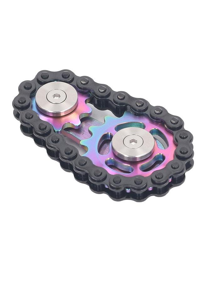 Sprocket Chain Gear Toy Decompression Pocket Size Multi Functional Sensory Linkage Bike Black Color