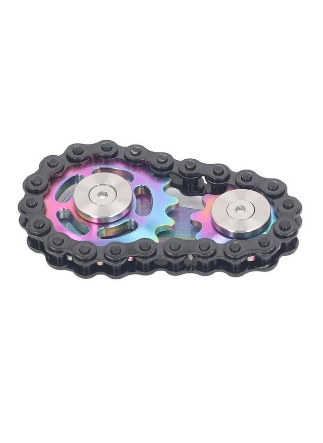 Sprocket Chain Gear Toy Decompression Pocket Size Multi Functional Sensory Linkage Bike Black Color