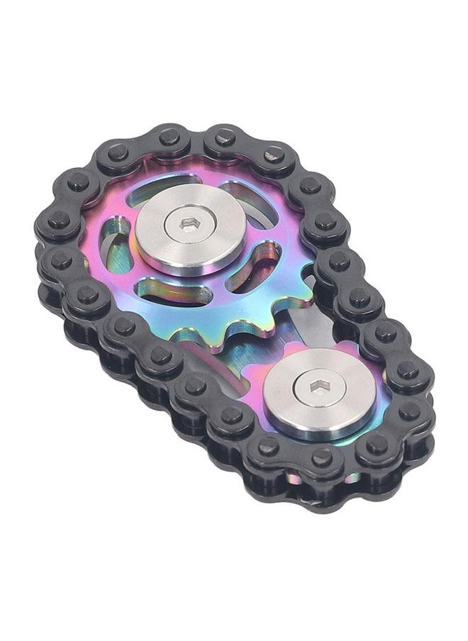 Sprocket Chain Gear Toy Decompression Pocket Size Multi Functional Sensory Linkage Bike Black Color