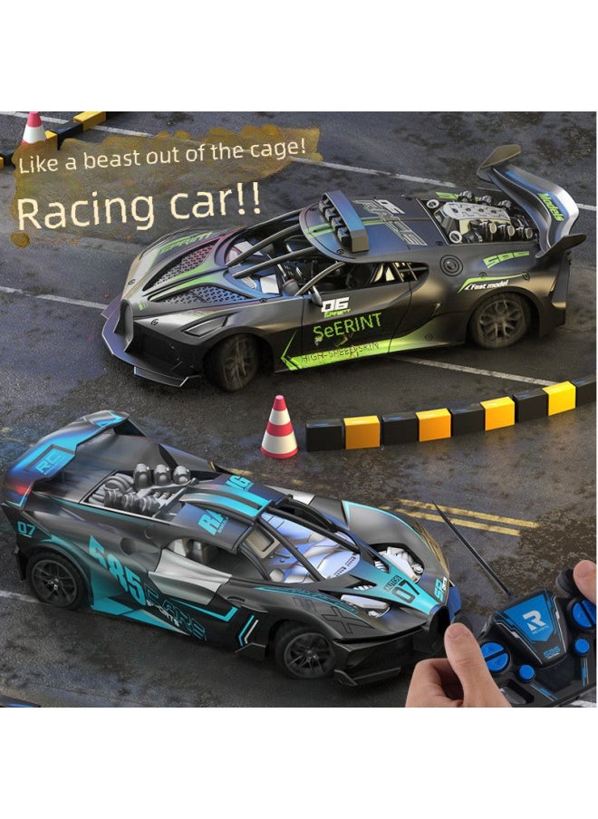 High-speed Electric Remote Control Car Racing Bugatti Supercar Durable Children's Boys Toy Car-Color:Extra Large 2.4g Spray Remote Control Car ]-Proportion:Upgraded Dual Battery