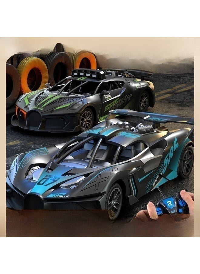 High-speed Electric Remote Control Car Racing Bugatti Supercar Durable Children's Boys Toy Car-Color:Extra Large 2.4g Spray Remote Control Car ]-Proportion:Upgraded Dual Battery