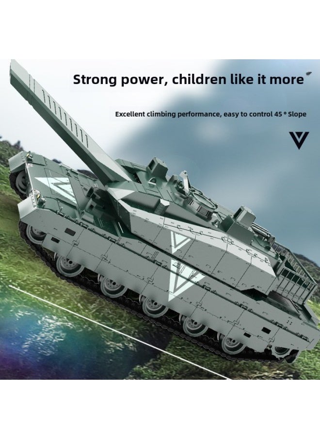 Children's Remote Control Tank Toy Car Can Be Fired Remote Control Car Boy Off-road Crawler Electric Model-Color:40cm Big Mac Battle Model  Gesture Induction Dual Control  Yellow + 1000 Water Bombs - Certificate Packaging-Specifications: 60 Minutes Of Battery Life + Remote Control Battery + Screwdriver