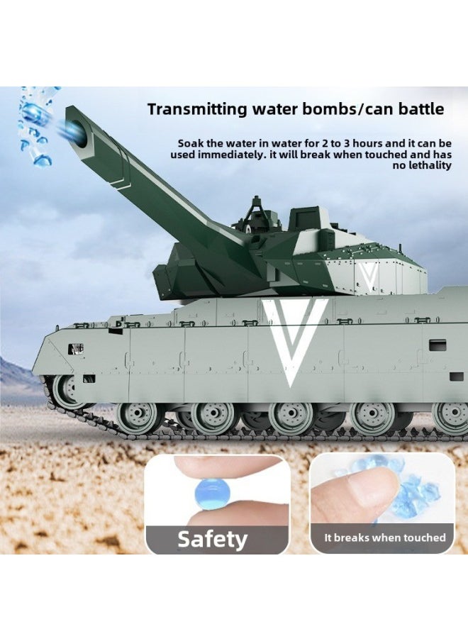 Children's Remote Control Tank Toy Car Can Be Fired Remote Control Car Boy Off-road Crawler Electric Model-Color:40cm Big Mac Battle Model  Gesture Induction Dual Control  Yellow + 1000 Water Bombs - Certificate Packaging-Specifications: 60 Minutes Of Battery Life + Remote Control Battery + Screwdriver