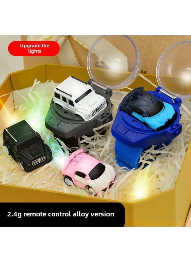 Children's Watch Remote Control Car 2.4G Alloy Mini Remote Control Little Racing Boy Toy Gift Source Factory-Color: Bright Red Lamborghini