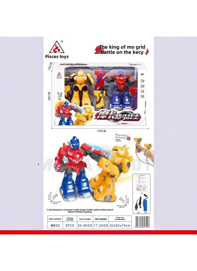 MK22 Mocha Fighting Warrior Robot Remote Control Deformation Robot Model Toy Cool Mecha Special-Color:Mk22 Mocha Grid Warrior Machine 6.3