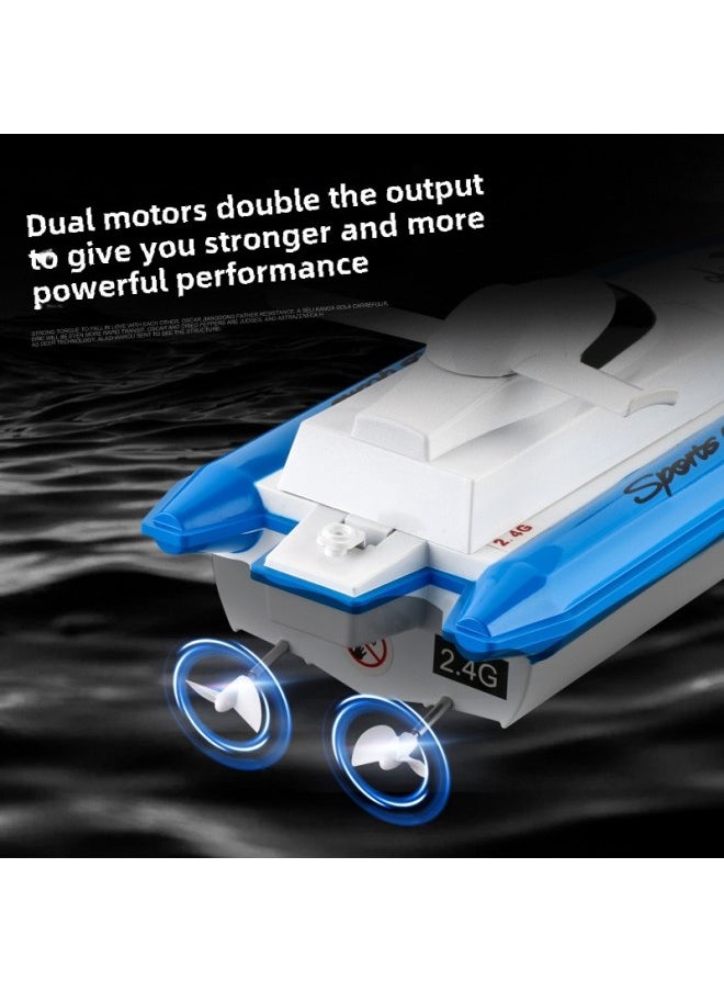 800 Remote Control Boat High-speed Speedboat 2.4g Long Endurance Children's Racing Boat Electric Sailing Model Toy-Color:Original 3.7V 500mAh Dry Battery