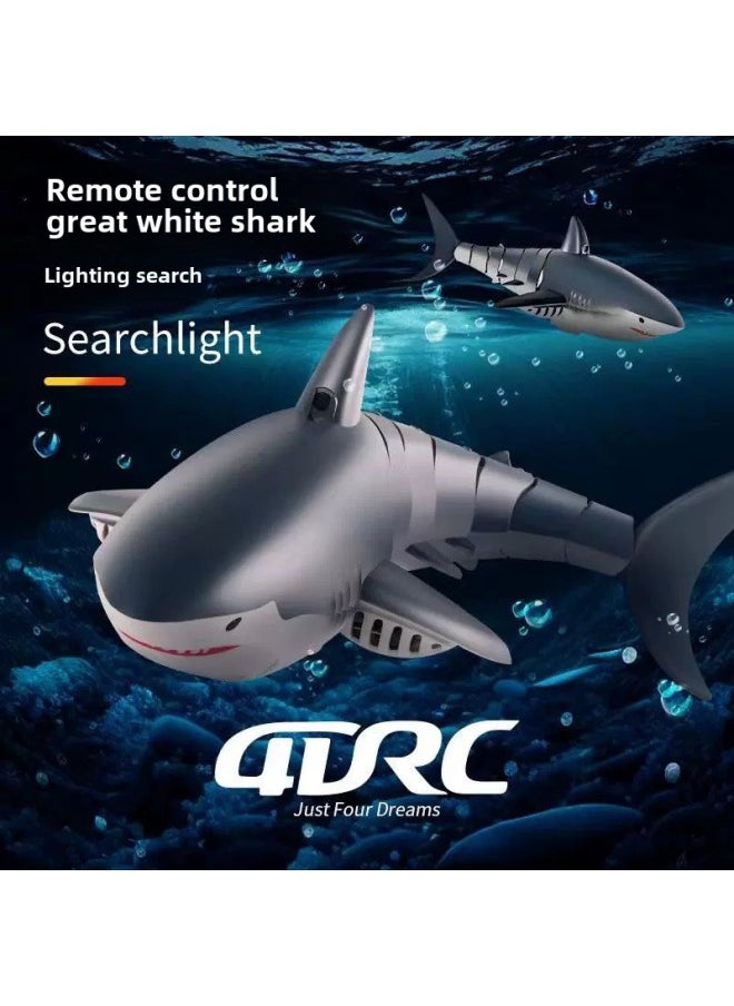 Remote Control Boat Remote Control Shark Playing In The Water Waterproof Camera Rechargeable True High-Speed Submarine Remote Control Boat Kidsren's Toy-Color:Fully Waterproof - 8k Camera Simulated Parade + Lighting + Water Spray-Specification:Play With Three Batteries Including Three Sets Of Batteries + Charging Cable + Gifts