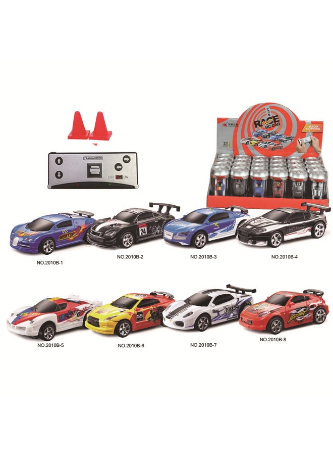 Mini Remote Control Car High Speed Drift Car Easy Pull Coke Can Electric Racing Children's Toy Model Stunt Spin-Color:Arrival Color Is Random 1 Piece, 24 Pieces As Shown In The Picture