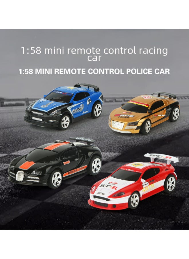 Mini Remote Control Car High Speed Drift Car Easy Pull Coke Can Electric Racing Children's Toy Model Stunt Spin-Color:Arrival Color Is Random 1 Piece, 24 Pieces As Shown In The Picture