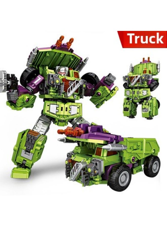 NBK Deformation Toy Fit King Kong Tow Bucket Crane Shovel Digging Bulldozing Robot GT Hercules Project Mixer Truck-Color:Trailer