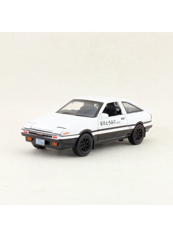 Jianyuan 1:32 Alloy Car Model Simulation Head Word D Toyota AE86 Car Toy Sports Car Model Bulk-Color:White