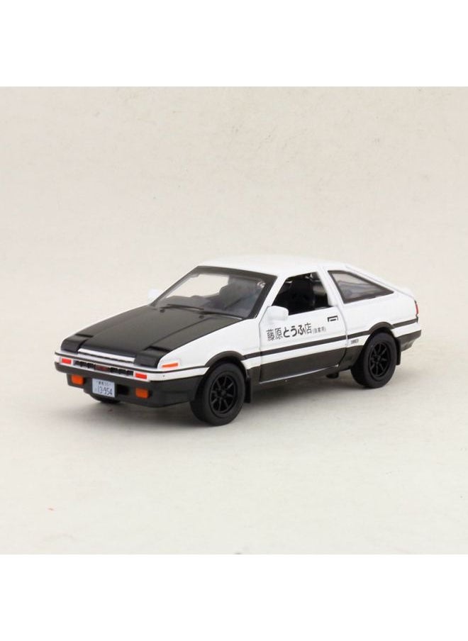Jianyuan 1:32 Alloy Car Model Simulation Head Word D Toyota AE86 Car Toy Sports Car Model Bulk-Color:White