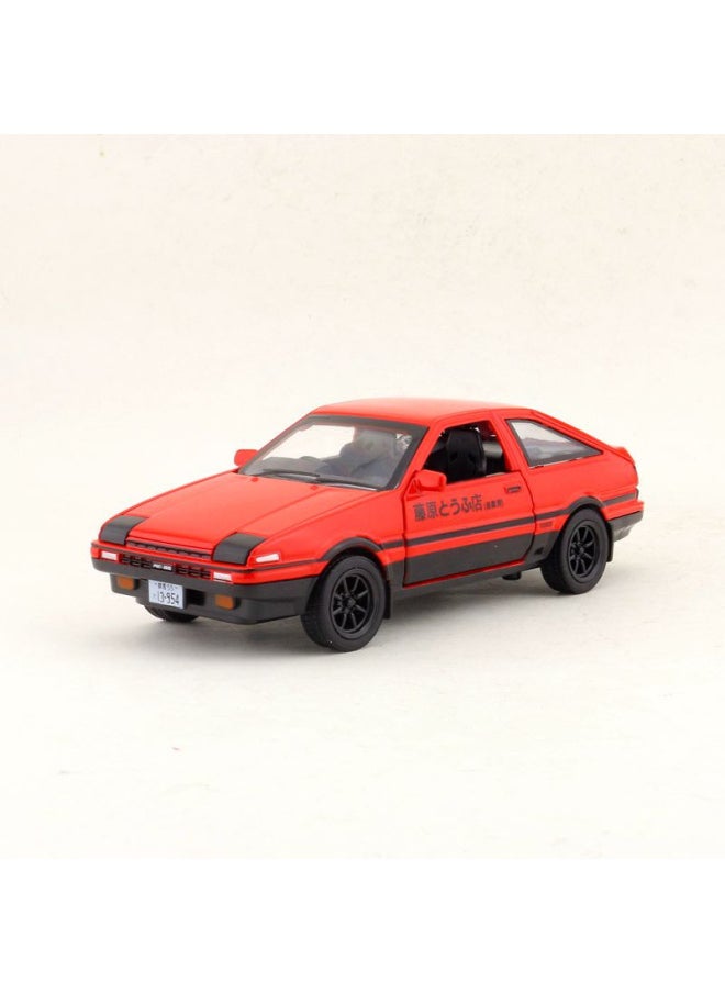 Jianyuan 1:32 Alloy Car Model Simulation Head Word D Toyota AE86 Car Toy Sports Car Model Bulk-Color:White