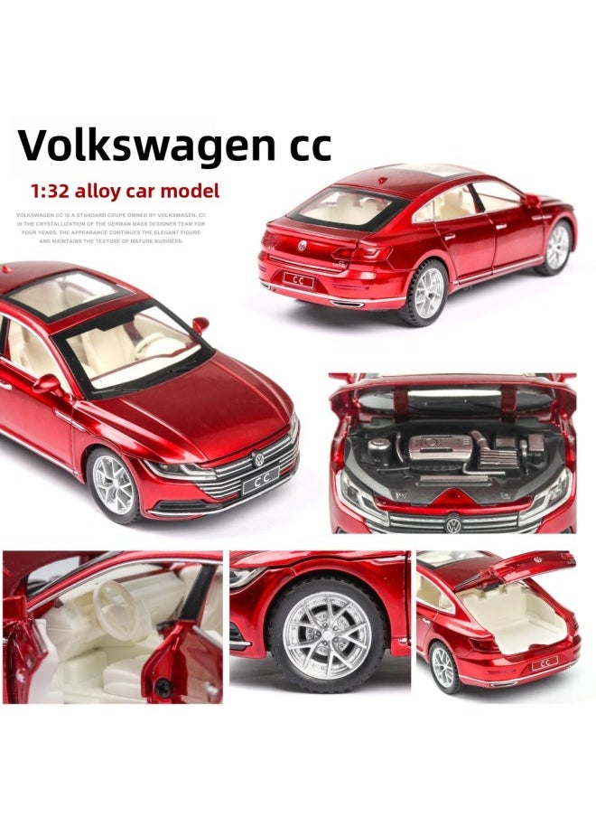 Car To Products Volkswagen Car Alloy Car Model Children's Pull Back Toy Car Color Box Direct Sales-Color:CZ32013 Volkswagen CC Black (independent Packaging)