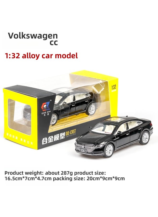 Car To Products Volkswagen Car Alloy Car Model Children's Pull Back Toy Car Color Box Direct Sales-Color:CZ32013 Volkswagen CC Black (independent Packaging)