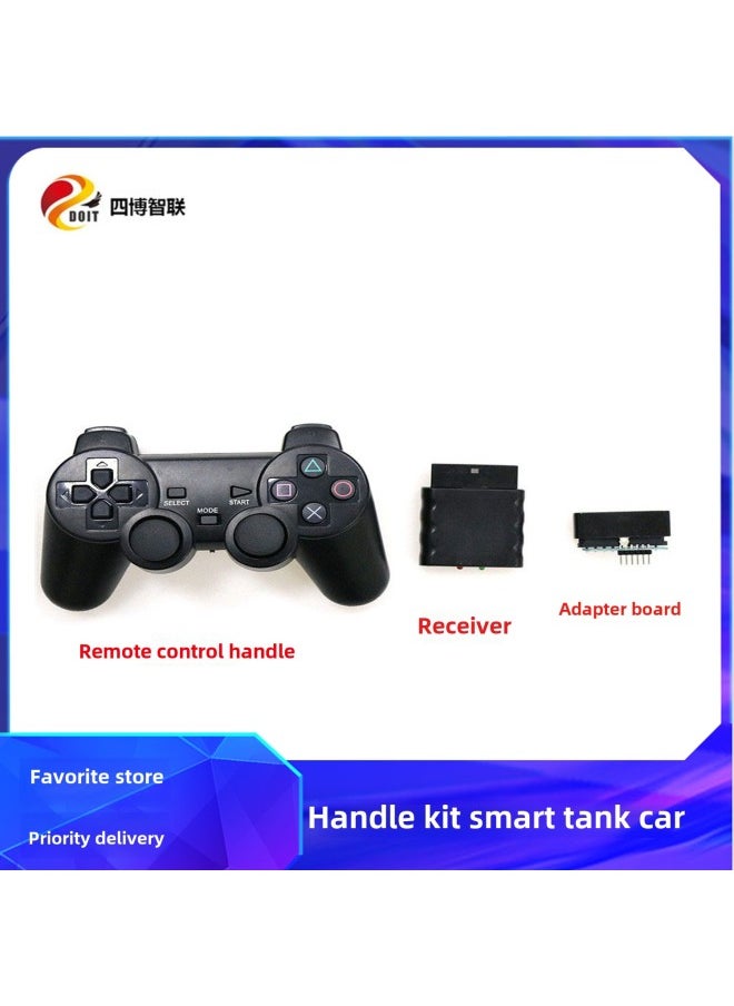 Handle Kit Smart Tank Trolley Robot Compatible Arduino STM32 2.4g Wireless Remote Control-Color:Adapter Plate + Receiver
