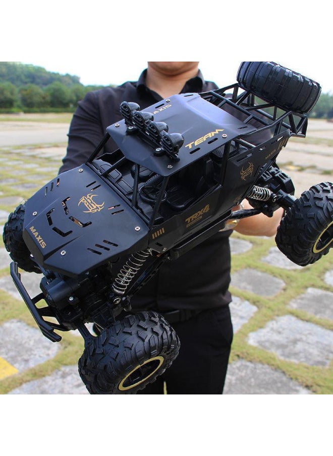 Drift Remote Control Car Large Off-road Vehicle Four Two-wheel Drive Climbing Big Bike High Speed Racing Boy Rechargeable Toy Car-Colour:Large Size 28cm Climbing Car Black 15km/h-Proportion:Comes With Four Sets Of Rechargeable Batteries + Screwdriver + Charging Cable