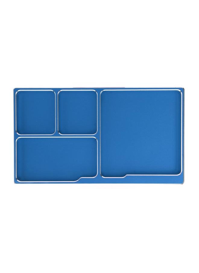 RC Screw Tray Aluminium Alloy with Magnetic Pad RC Repair Tool Screws Disk for Maintenance Outdoor Blue