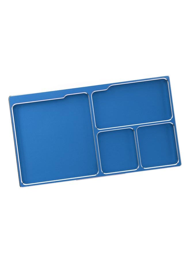 RC Screw Tray Aluminium Alloy with Magnetic Pad RC Repair Tool Screws Disk for Maintenance Outdoor Blue