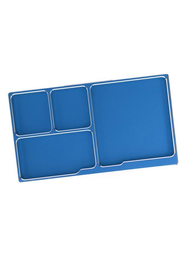 RC Screw Tray Aluminium Alloy with Magnetic Pad RC Repair Tool Screws Disk for Maintenance Outdoor Blue