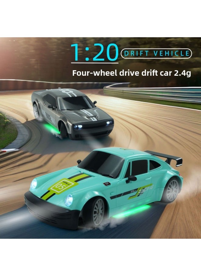 Professional Charging RC Remote Control Car High Speed Electric Drift Car Adult Four-wheel Drive Pull Car Boy Children Toy Car-Color:Cherry Blossom Pink