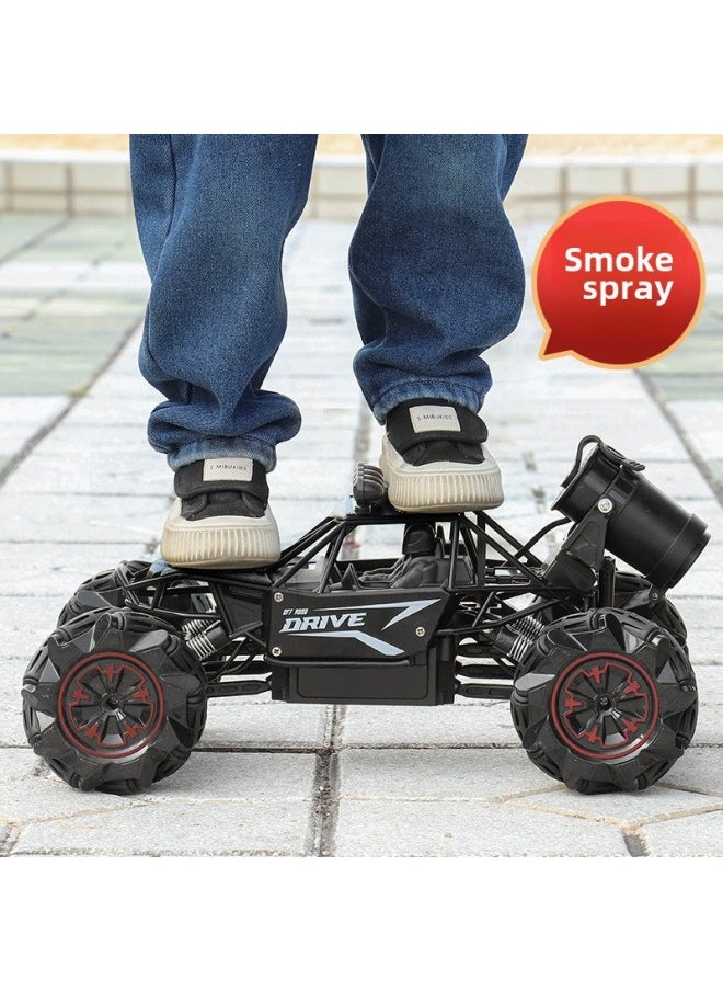 Oversized Remote Control Car Drift Off-Road Vehicle Four-wheel Drive Climbing Big Foot High Speed Racing Car Charging Boy Car Toy-Color:30cm  8k5g Real-time Transmission Reconnaissance Car  Alloy Black-Scale:Three-power Package  Comes With Aa Batteries + Screwdriver