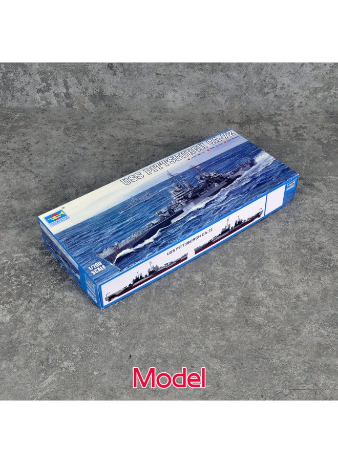 Trumpeter Assembled Model Warship Model 1/700 US Navy Pittsburgh Heavy CA72 Cruiser 05726-Color:Original Model