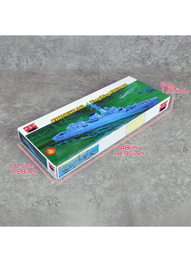 Trumpeter Assembled Model Electric Boat Airline Model Ratio 1:350 Chinese Navy 542 Tongling Frigate 04511-Color:Original Model