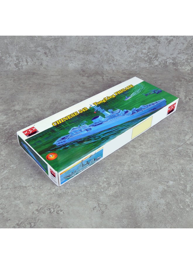 Trumpeter Assembled Model Electric Boat Airline Model Ratio 1:350 Chinese Navy 542 Tongling Frigate 04511-Color:Original Model