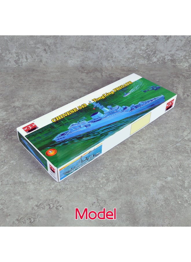 Trumpeter Assembled Model Electric Boat Airline Model Ratio 1:350 Chinese Navy 542 Tongling Frigate 04511-Color:Original Model