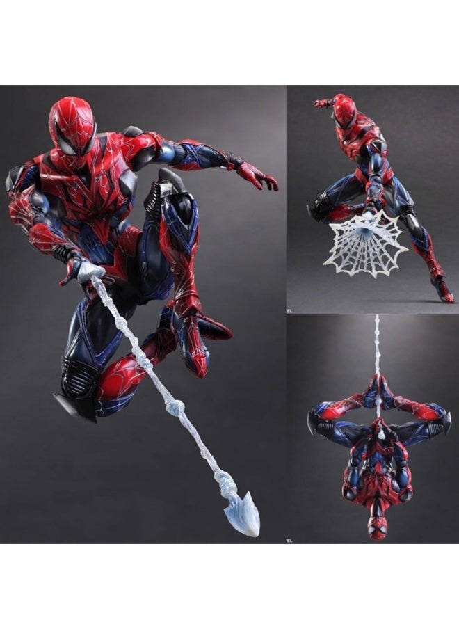 Spider-Man Iron Man Deadpool Batman Captain America Venom Model Reformed The Avengers-Color:Spider-man 27cm