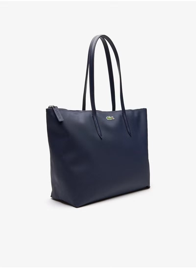 Women's L12.12 Concept Fashion Versatile Large Capacity Zipper Handbag Tote Bag Shoulder Bag Large Navy Blue