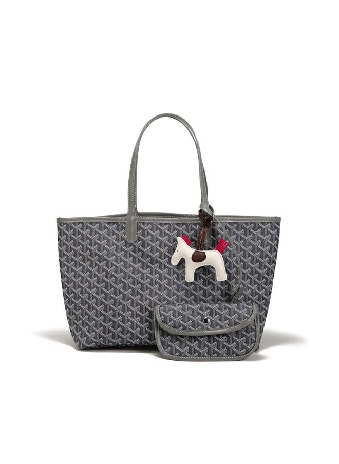Classic Printed Shopper Tote Bag Pendants Colors Random