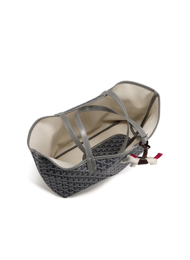 Classic Printed Shopper Tote Bag Pendants Colors Random