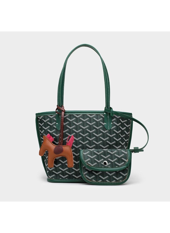 Classic Printed Shopper Tote Bag Pendants Colors Random