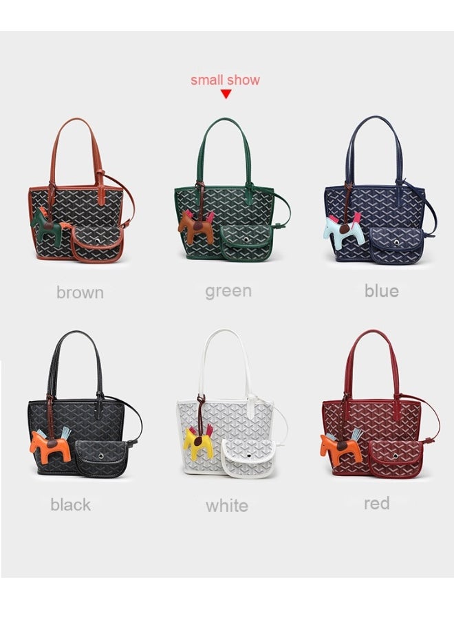 Classic Printed Shopper Tote Bag Pendants Colors Random