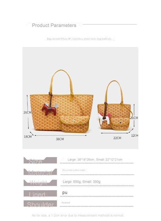 Classic Printed Shopper Tote Bag Pendants Colors Random