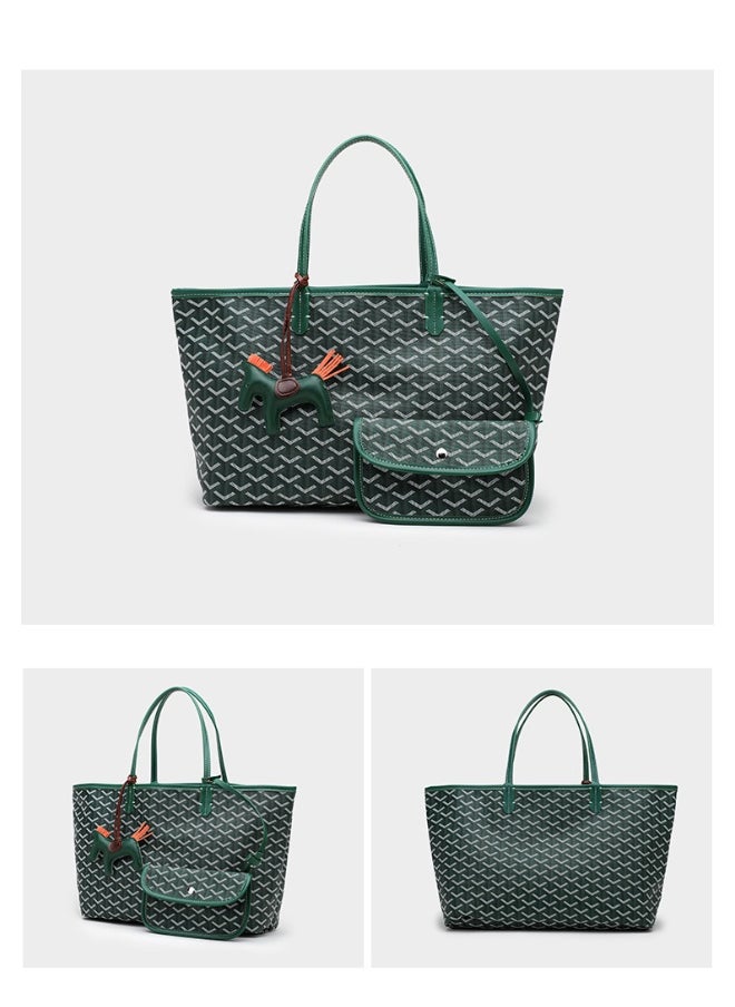Classic Printed Shopper Tote Bag Pendants Colors Random