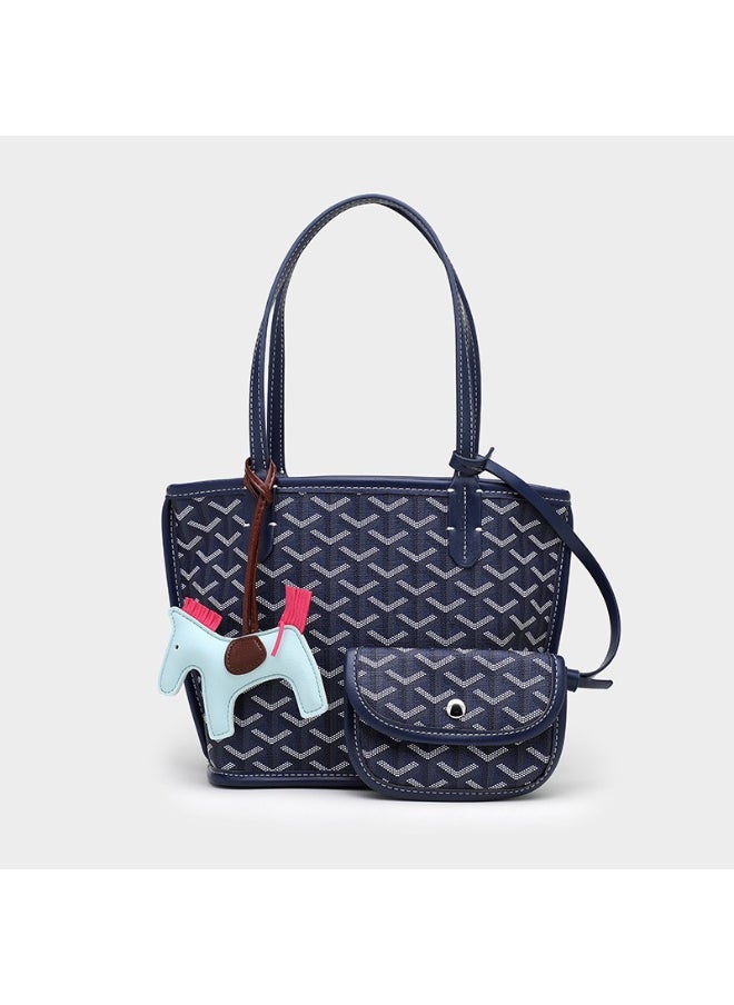Classic Printed Shopper Tote Bag Pendants Colors Random